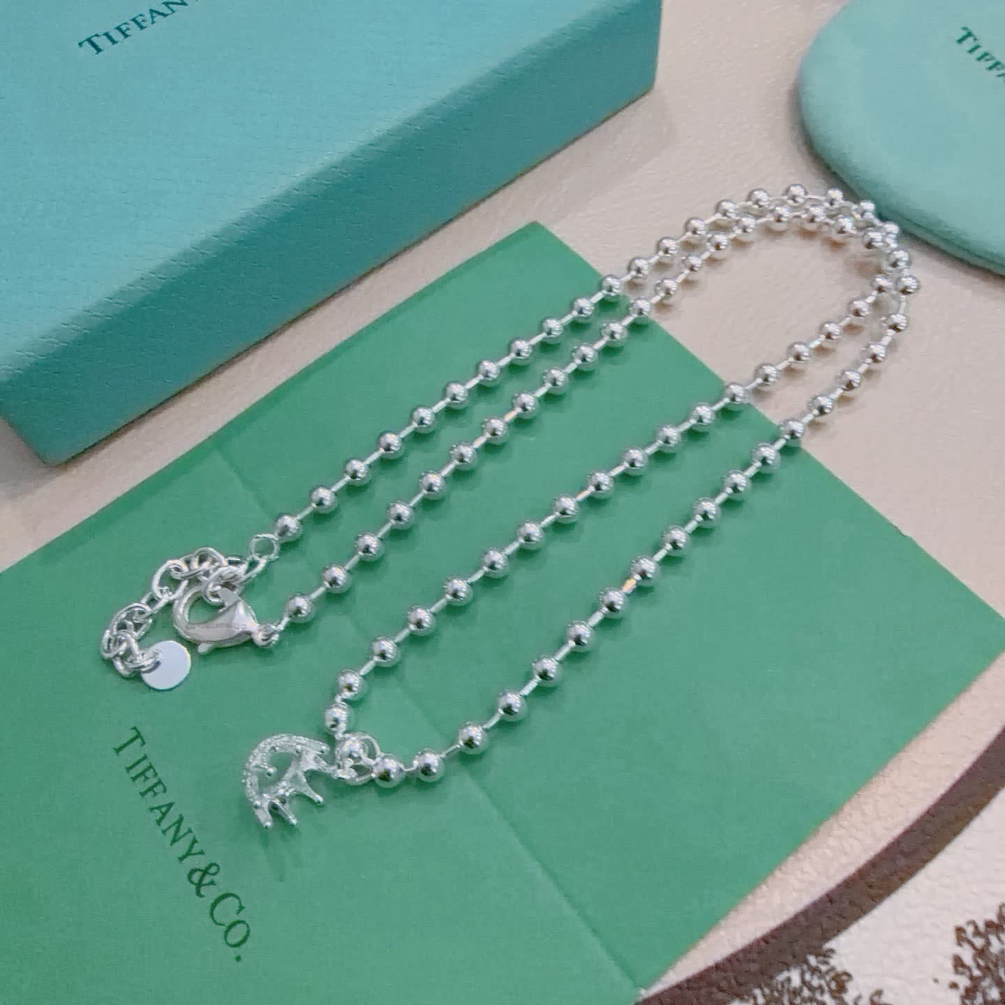 Tiffany & Co. Sterling Silver Bead Necklace